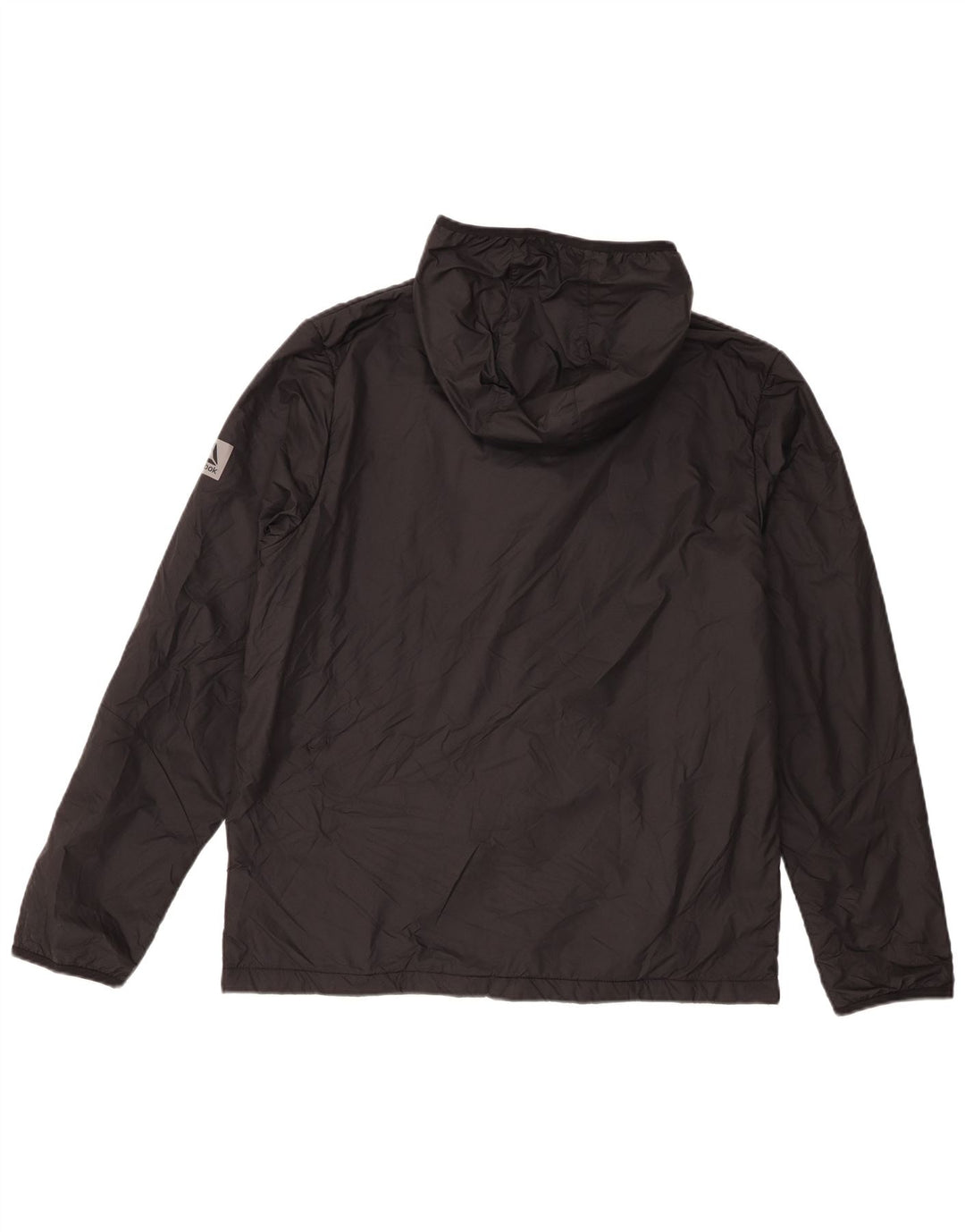 Giacca sportiva da uomo con cappuccio Reebok grande nera in poliestere