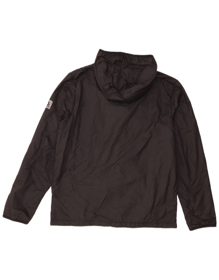 Giacca sportiva da uomo con cappuccio Reebok grande nera in poliestere