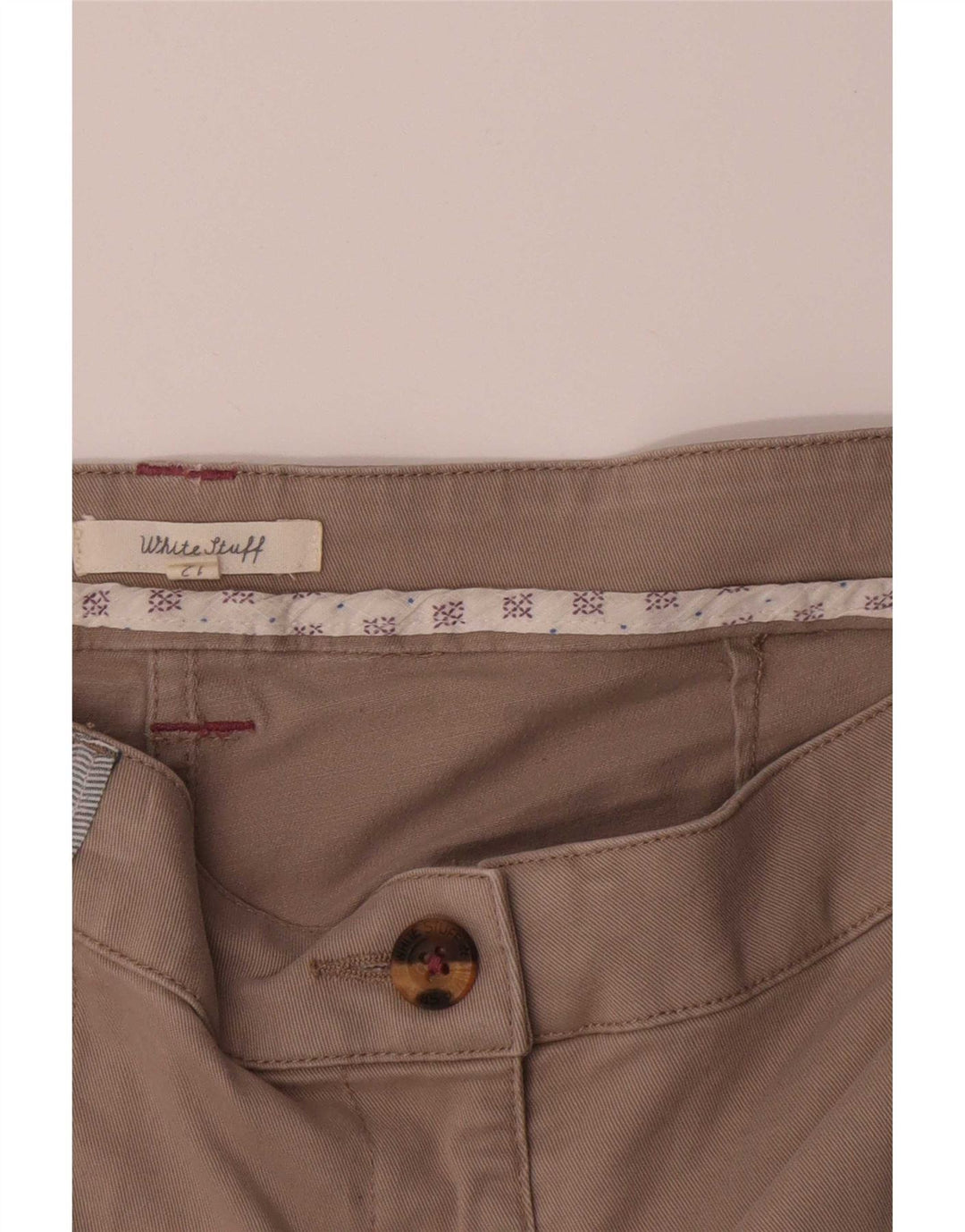 Pantaloncini da donna White Stuff UK 12 Medi W34 Cotone beige
