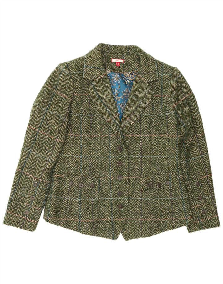 Giacca blazer a 5 bottoni da donna Joe Browns UK 14 grande pied de poule verde