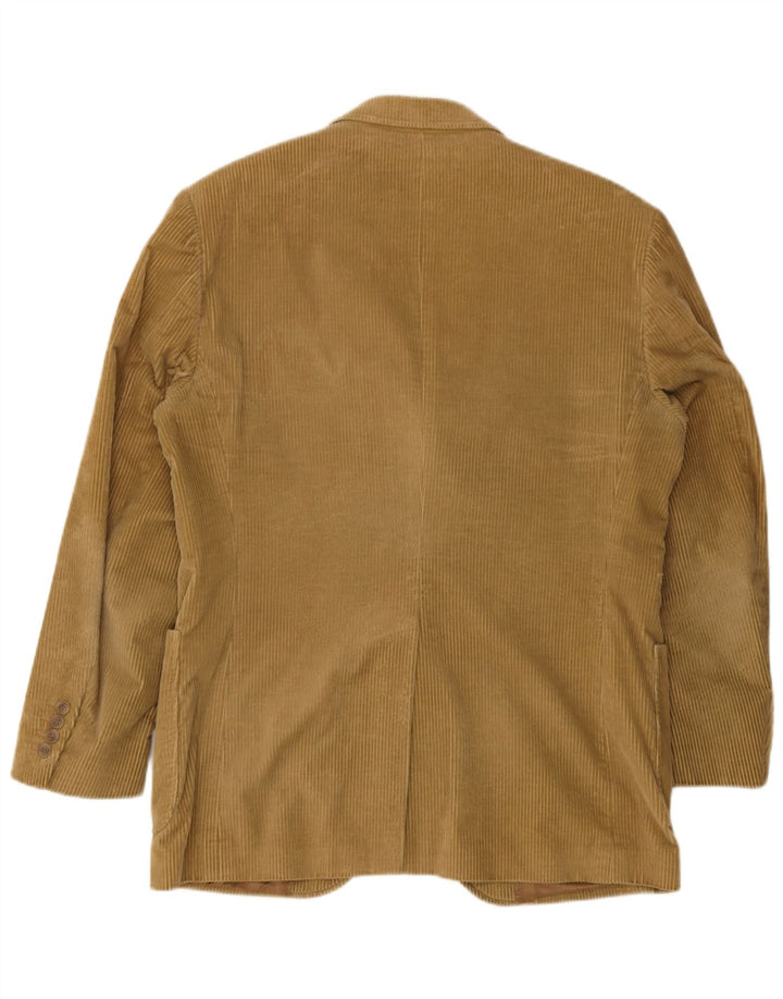 Giacca Blazer da Uomo in Velluto a Coste a 3 Bottoni Paoloni IT 50 Large in Cotone Beige