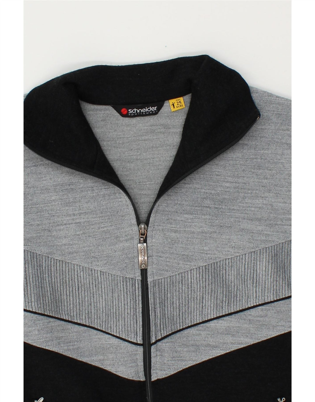 SCHNEIDERS Mens Tracksuit Top Jacket Medium Grey Colourblock Polyester Vintage Schneiders and Second-Hand Schneiders from Messina Hembry 