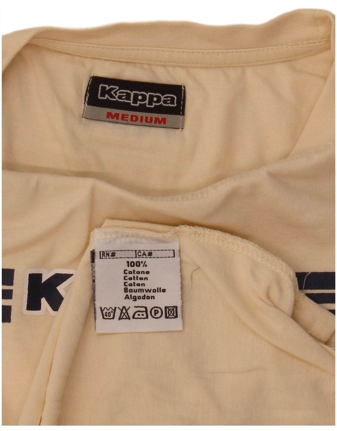 T-shirt grafica da uomo Kappa Top in cotone beige medio