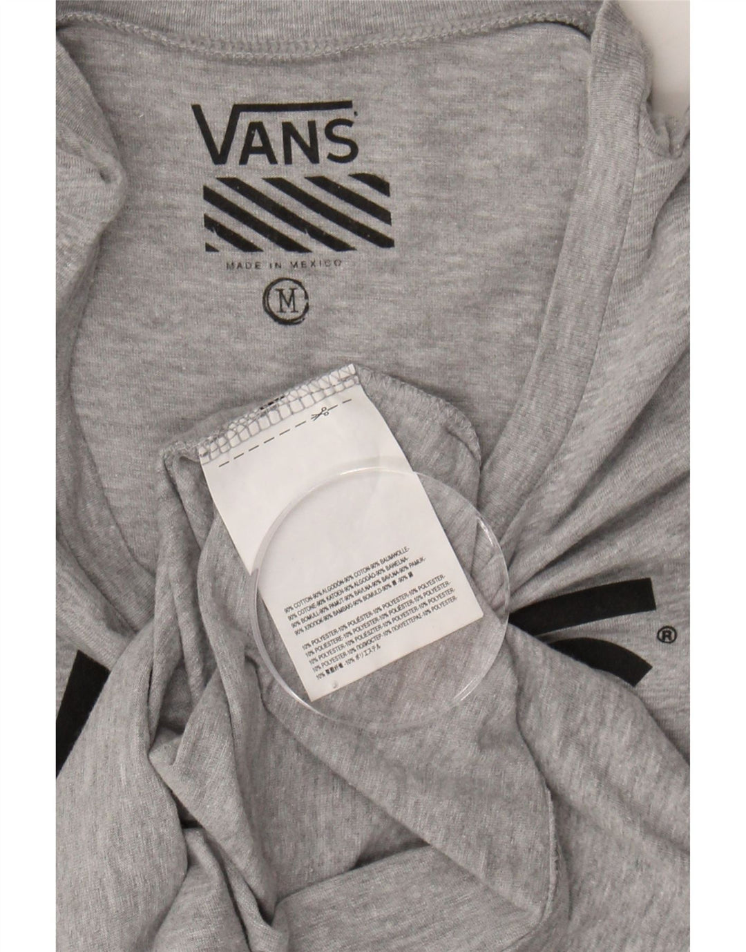 VANS Womens Graphic T-Shirt Top UK 12 Medium Grey Vintage Vans and Second-Hand Vans from Messina Hembry 