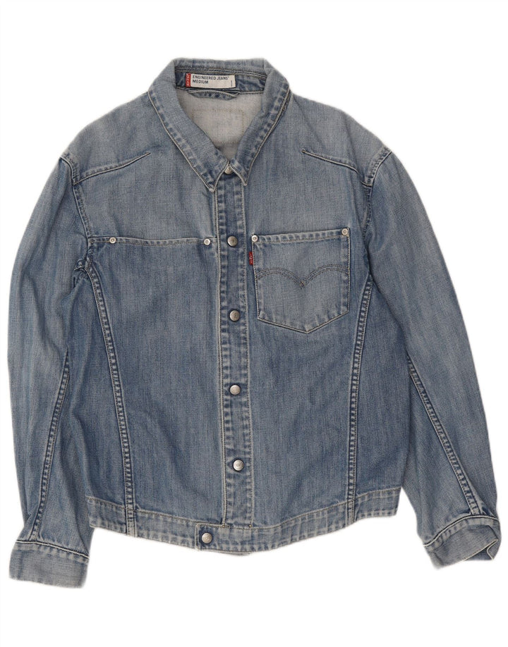 Giacca di jeans ingegnerizzata da donna Levi's UK 14 Cotone blu medio