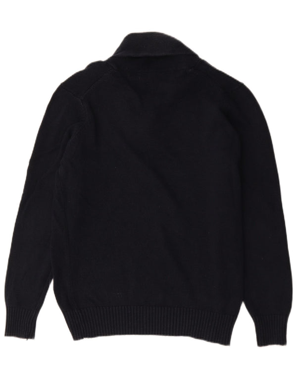 Maglione Zara da uomo con collo a scialle grande blu navy