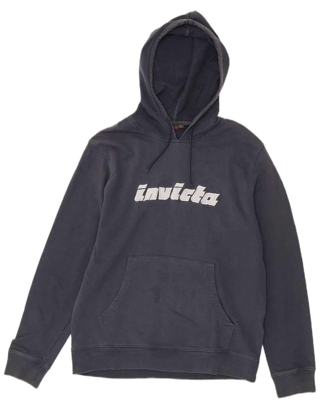 Maglione con cappuccio grafico da uomo Invicta grande in cotone blu navy