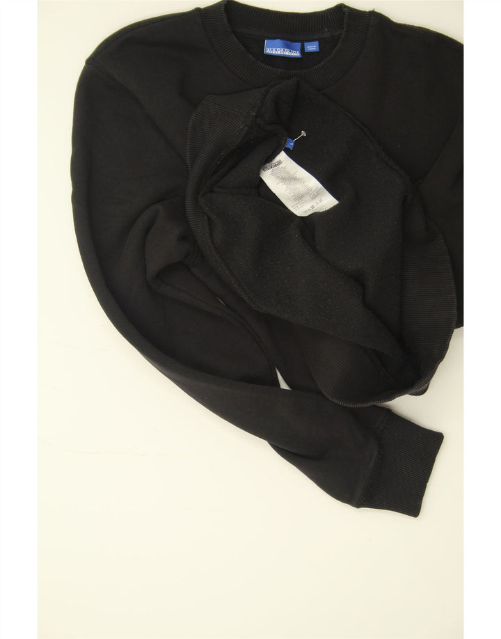 NAPAPIJRI Mens Sweatshirt Jumper Small Black Cotton Vintage Napapijri and Second-Hand Napapijri from Messina Hembry 