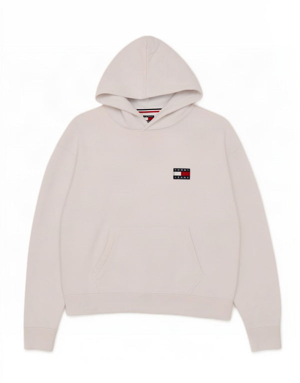 Maglione oversize con cappuccio da donna Tommy Hilfiger UK 10 piccolo bianco