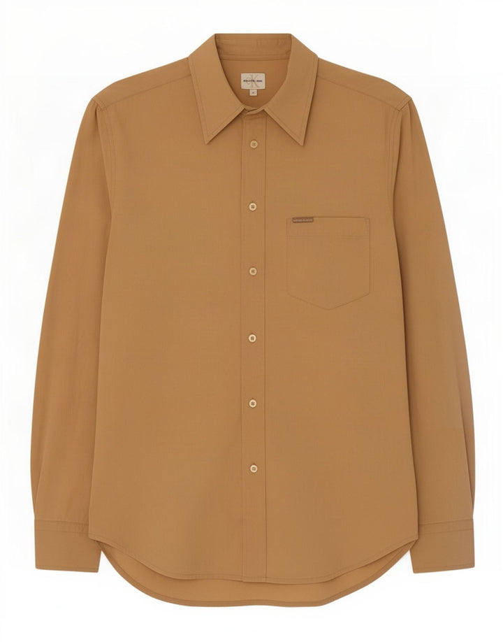 Camicia da uomo Calvin Klein Jeans in cotone beige medio