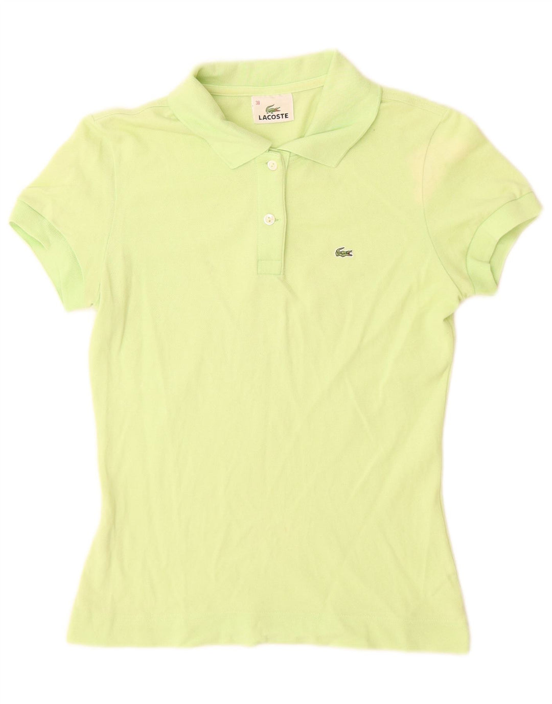 Polo da donna Lacoste taglia 38 in cotone verde medio