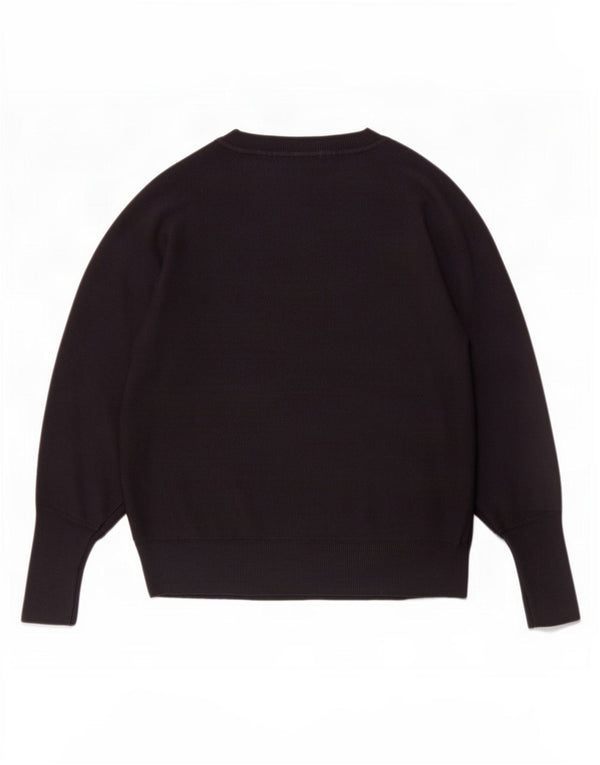Maglione maglione con scollo a barca da donna Marks & Spencer UK 14 acrilico nero medio