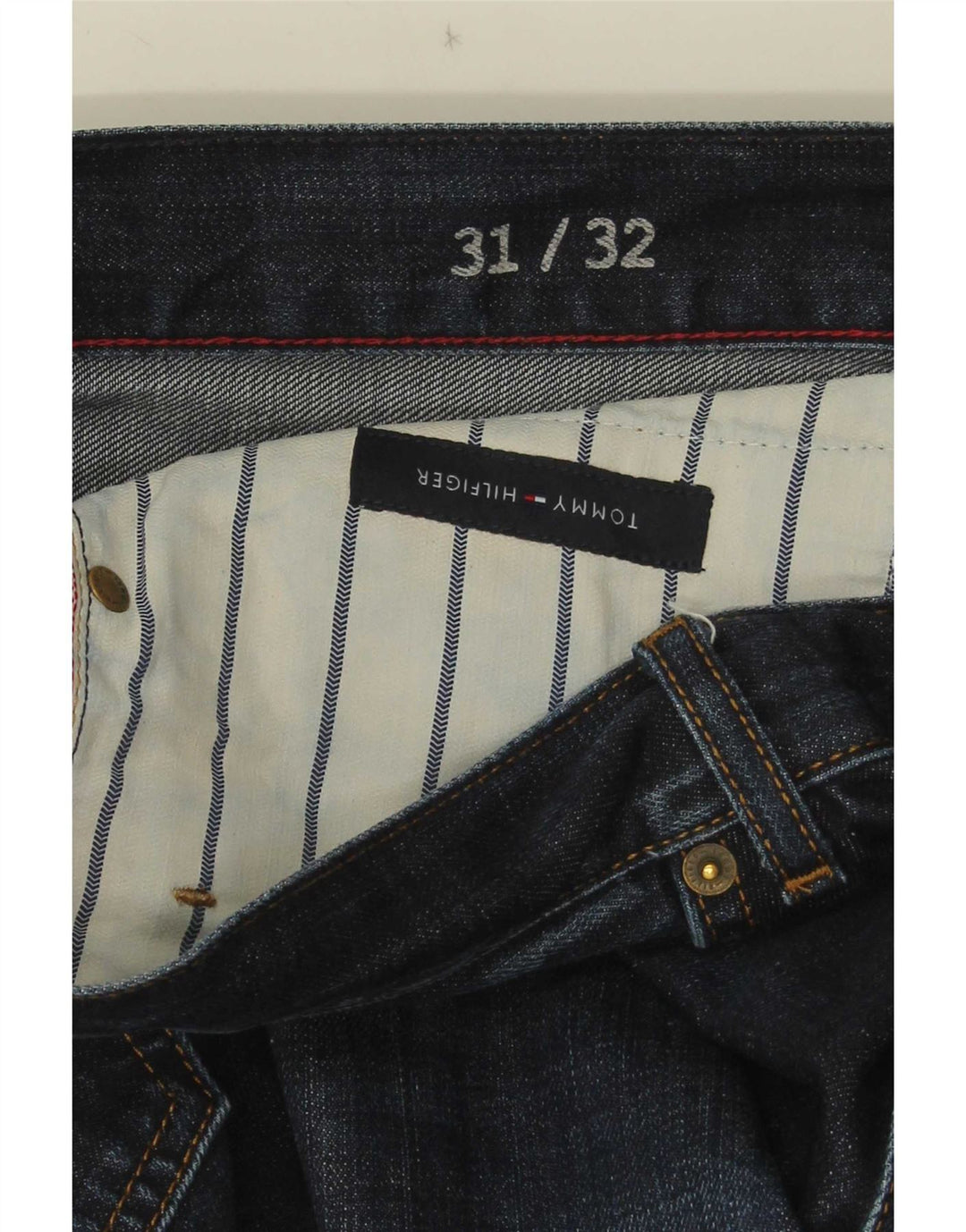 Jeans dritti da uomo Tommy Hilfiger W31 L29 Blu Navy