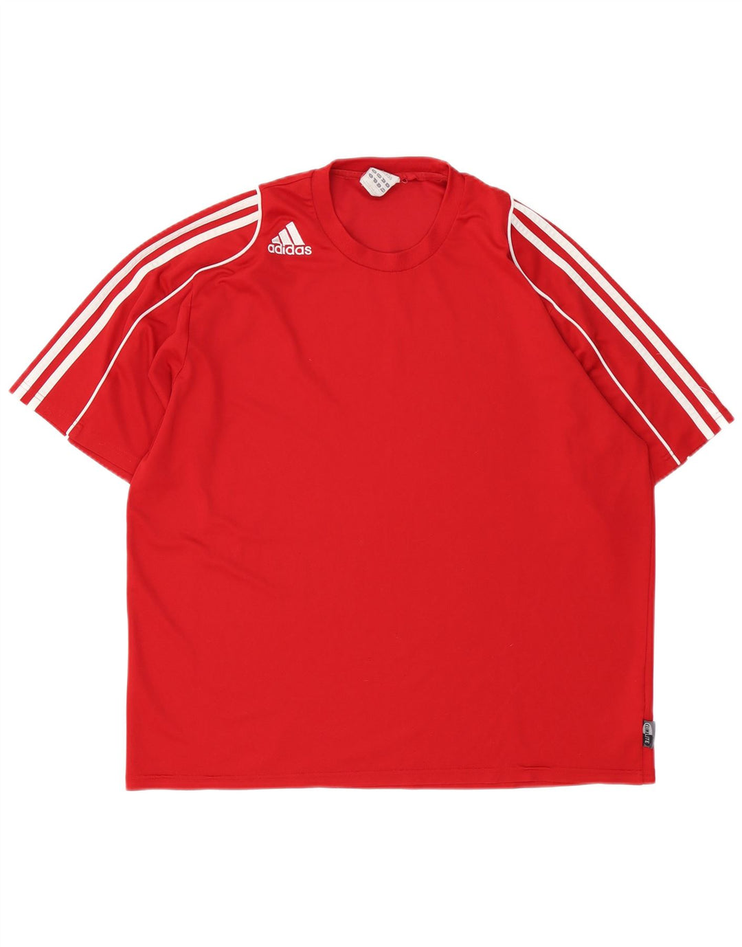 T-shirt grafica Adidas Climalite da uomo XL rossa in poliestere