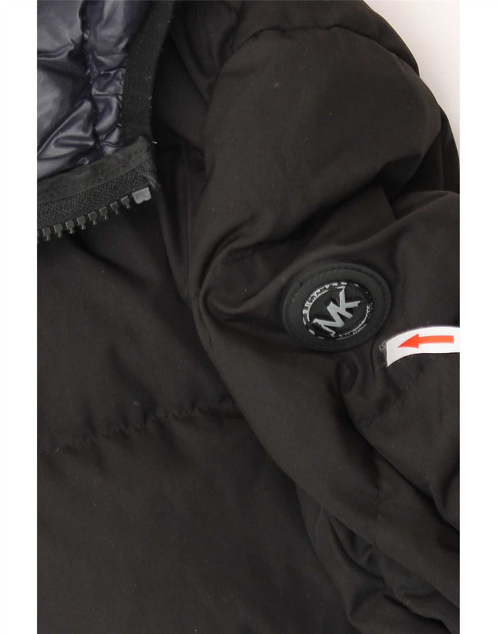 Michael Kors Giacca imbottita con cappuccio da uomo UK 40 Large Nero Poliestere