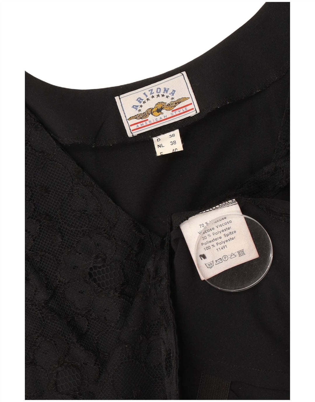 Gilet da donna Arizona EU 38 viscosa floreale nera media