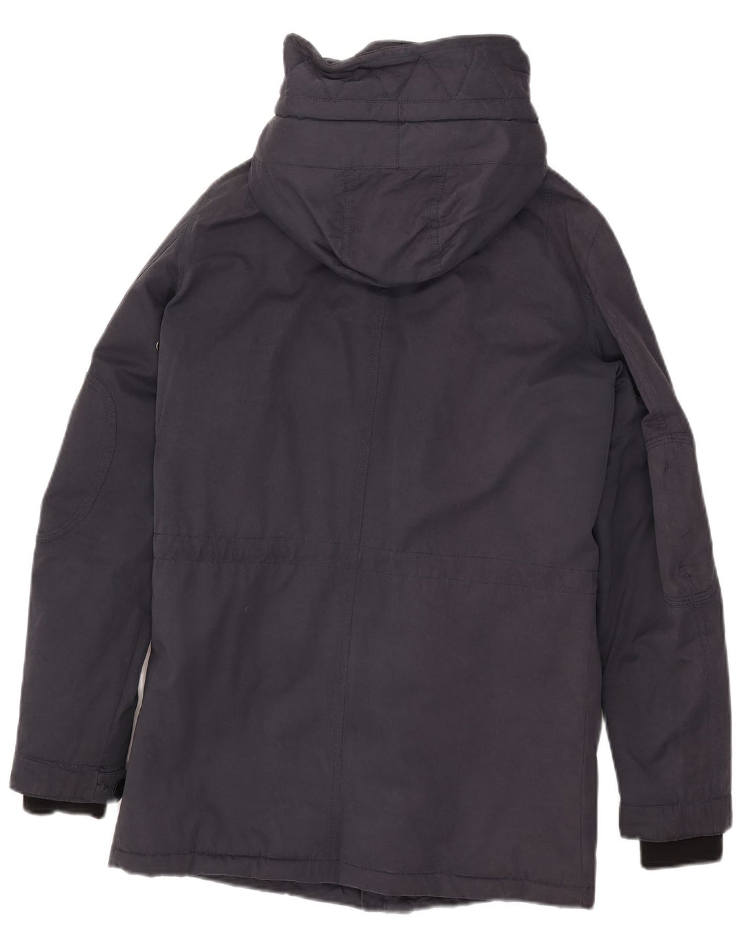 Giacca Parka con cappuccio da uomo Fred Mello UK 36 Small Blu Navy Cotone
