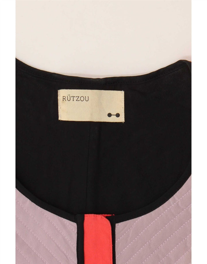 Gilet corto da donna Rutzou EU 40 Seta colorblock medio multicolore