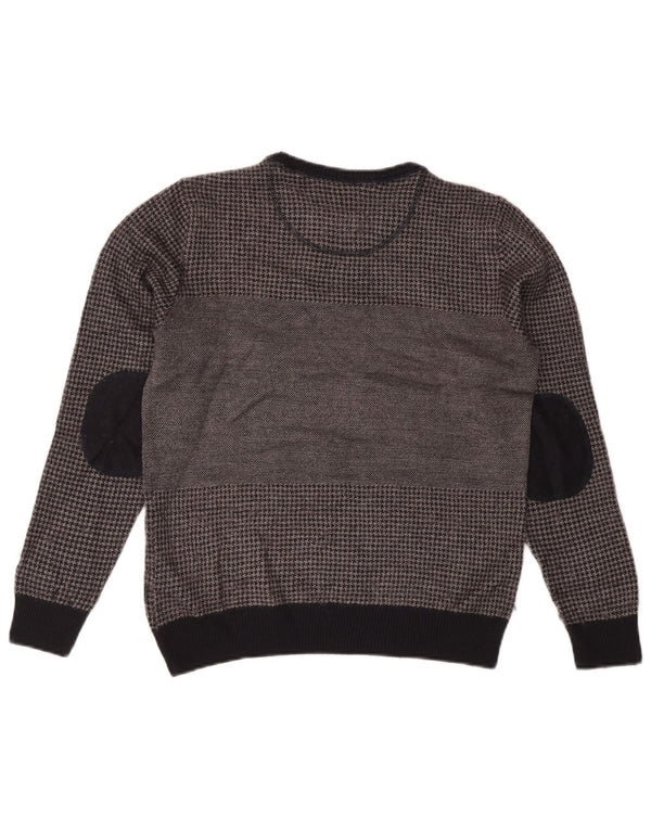 Maglione maglione girocollo da ragazzo BILLABONG 11-12 anni grande pied de poule grigio