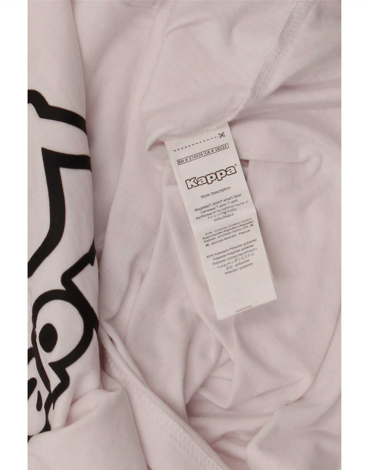 T-shirt grafica da uomo Kappa Top in cotone bianco medio