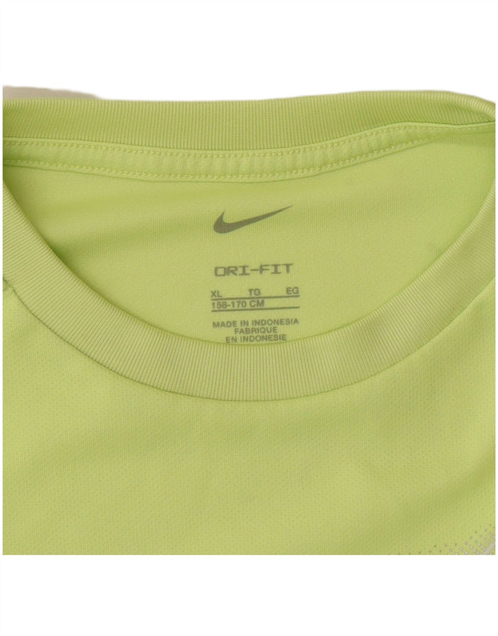 T-shirt grafica Nike da ragazzo Dri Fit Top 13-14 anni XL Verde