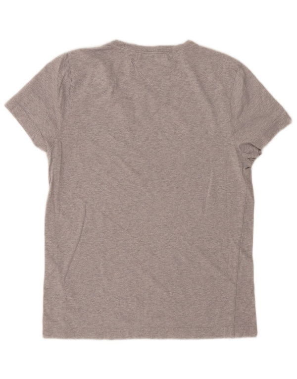 TOMMY HILFIGER T-shirt da uomo Top XS in cotone chiazzato grigio