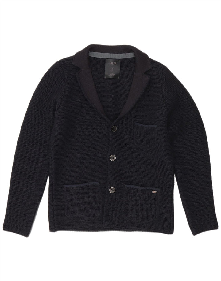 Giacca blazer da uomo a 3 bottoni Liu Jo UK 36 piccola in acrilico blu navy