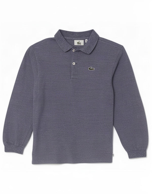 Polo a maniche lunghe da bambino Lacoste 9-10 anni in cotone blu