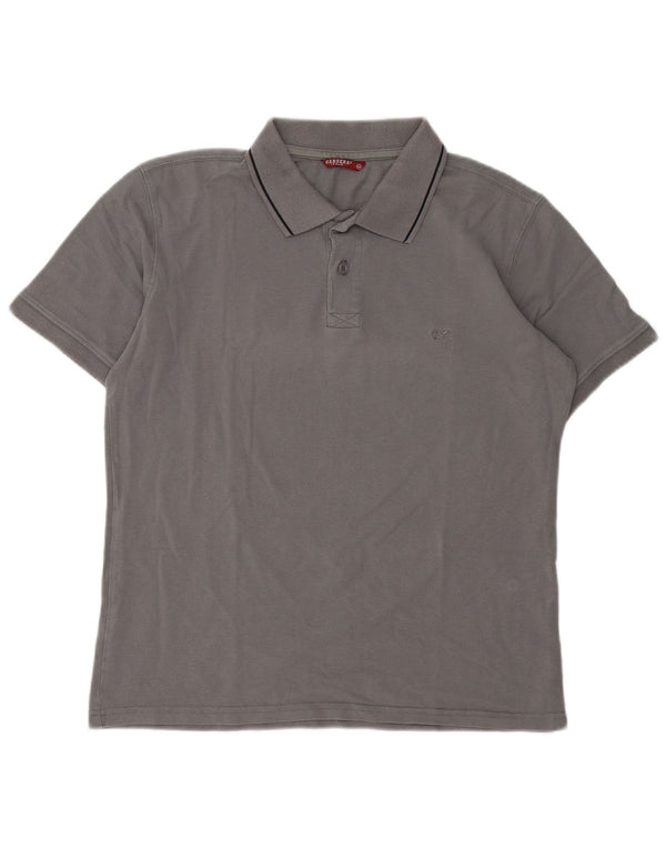 Polo Carrera da uomo vestibilità regolare in cotone grigio medio