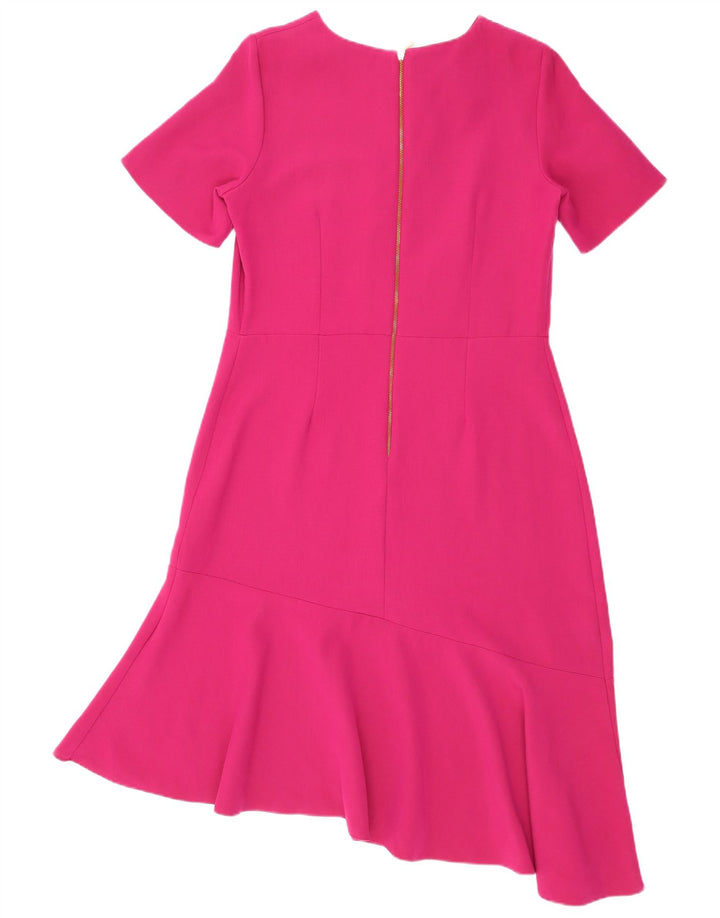 CLOSET Abito asimmetrico asimmetrico da donna UK 16 Grande poliestere rosa