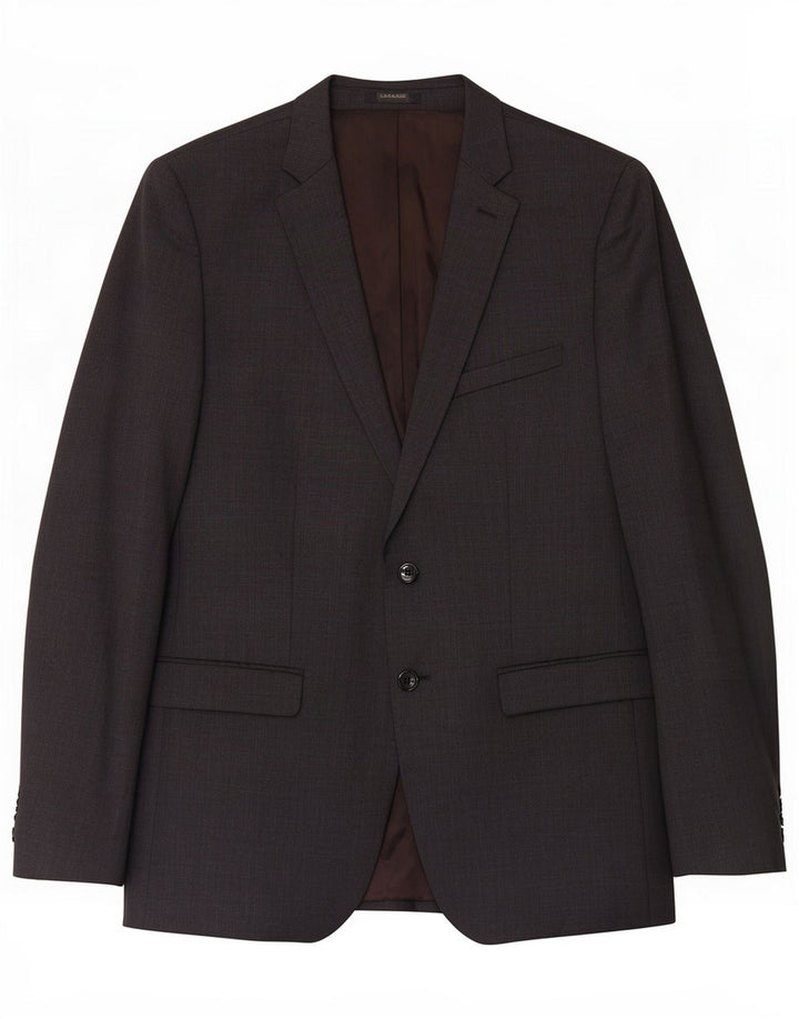 Zara Giacca blazer a 2 bottoni da uomo EU 52 Large Grey Wool