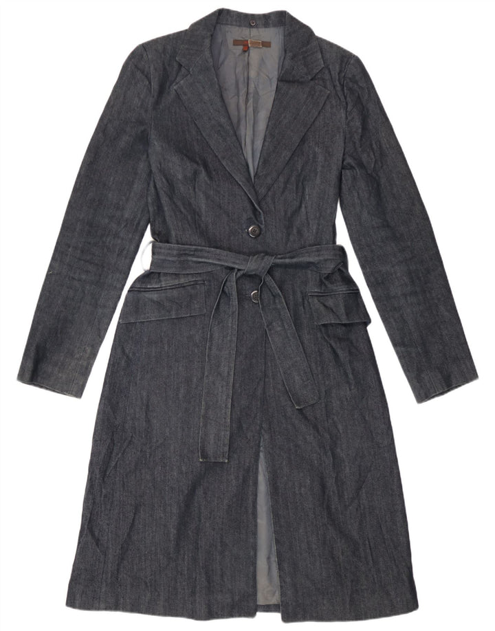 Soprabito da donna Zara UK 12 cotone blu navy medio