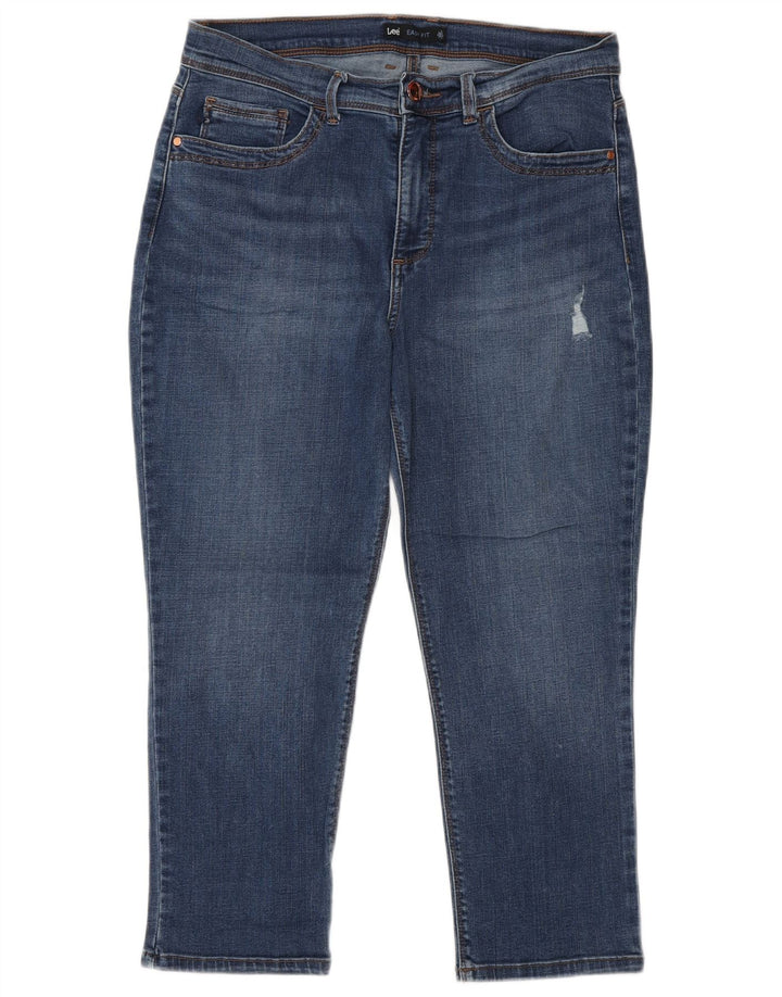 Jeans Capri da donna Lee US 10 Large W30 L23 Cotone blu