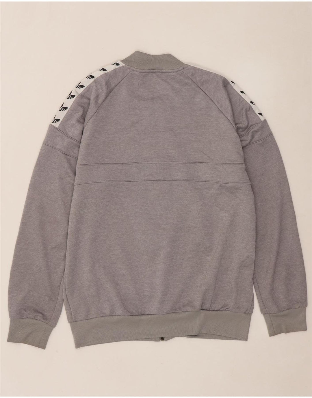 ADIDAS Giacca da tuta grafica da uomo grande in poliestere color block grigio