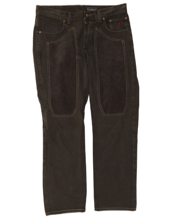 Pantaloni casual dritti da uomo Jeckerson W34 L30 cotone grigio
