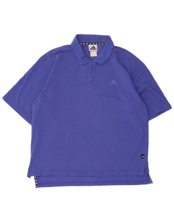 Polo Adidas da uomo UK 40/42 cotone viola medio