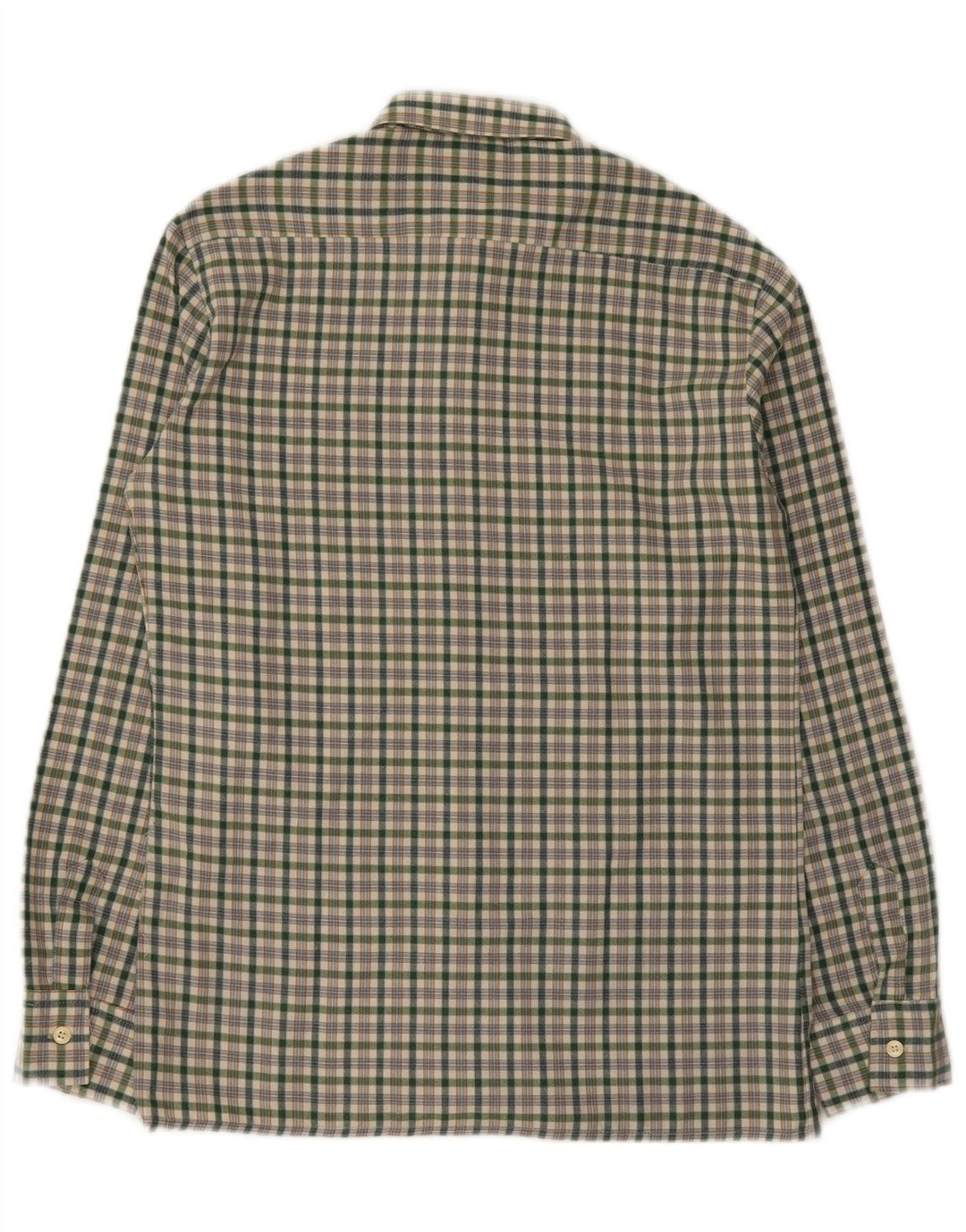 Camicia vintage da uomo in flanella, piccolo poliestere a quadri verdi