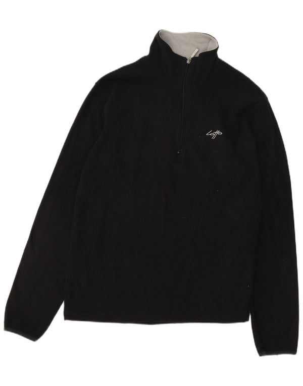 Maglione in pile da uomo LOTTO con zip e collo XL poliestere nero