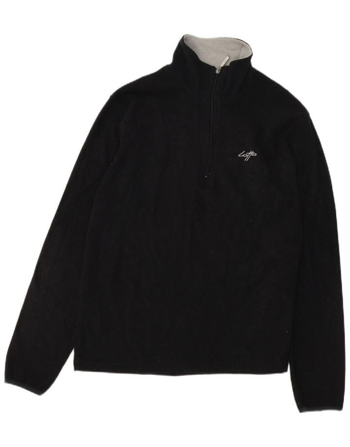 Maglione in pile da uomo LOTTO con zip e collo XL poliestere nero