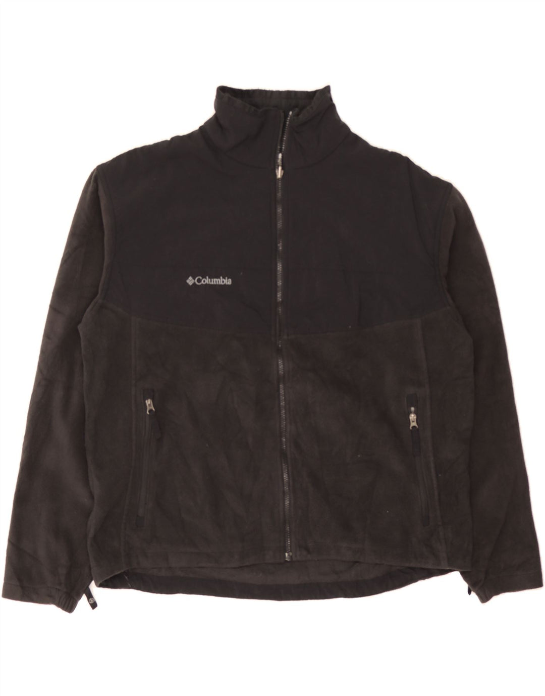 COLUMBIA Mens Fleece Jacket UK 42 XL Black Colourblock Polyester Vintage Columbia and Second-Hand Columbia from Messina Hembry 