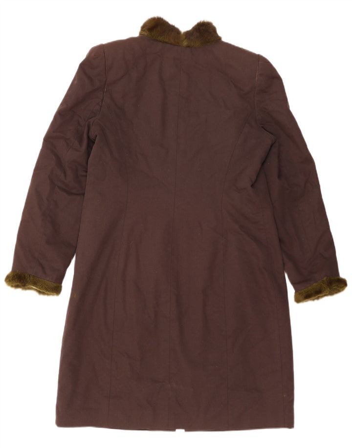 Cappotto da donna Hugo Boss UK 16 grande cotone marrone