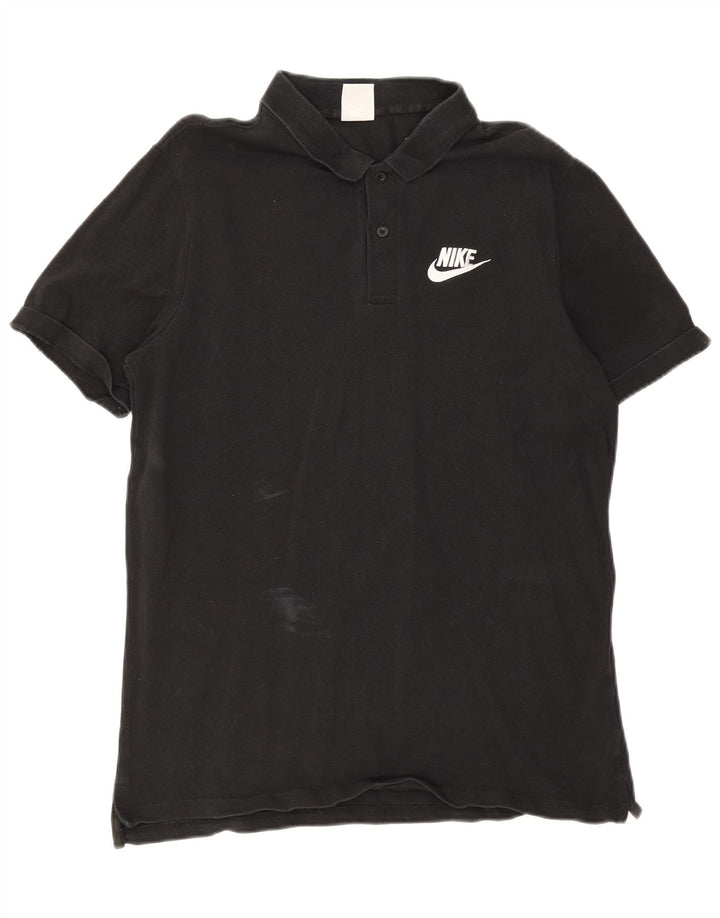 Polo Nike da uomo grande in cotone nero