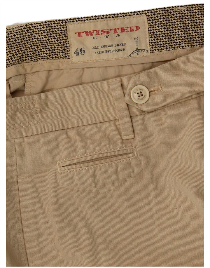 Pantaloncini chino da uomo TWISTED TAILOR IT 46 Small W30 Cotone beige
