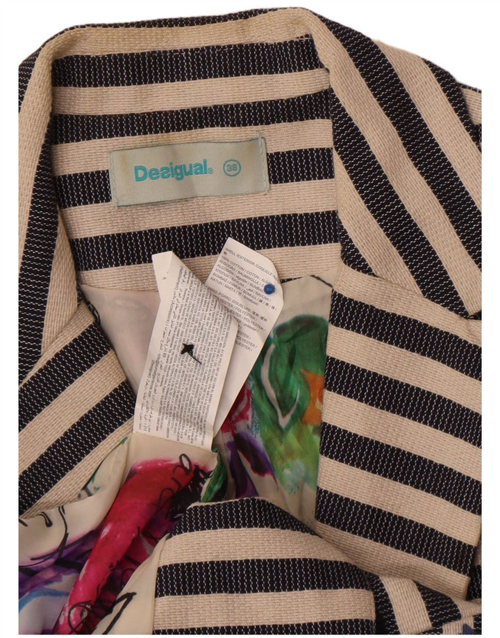 Desigual Giacca da donna con grafica grafica EU 38 Medium Navy Blue Striped