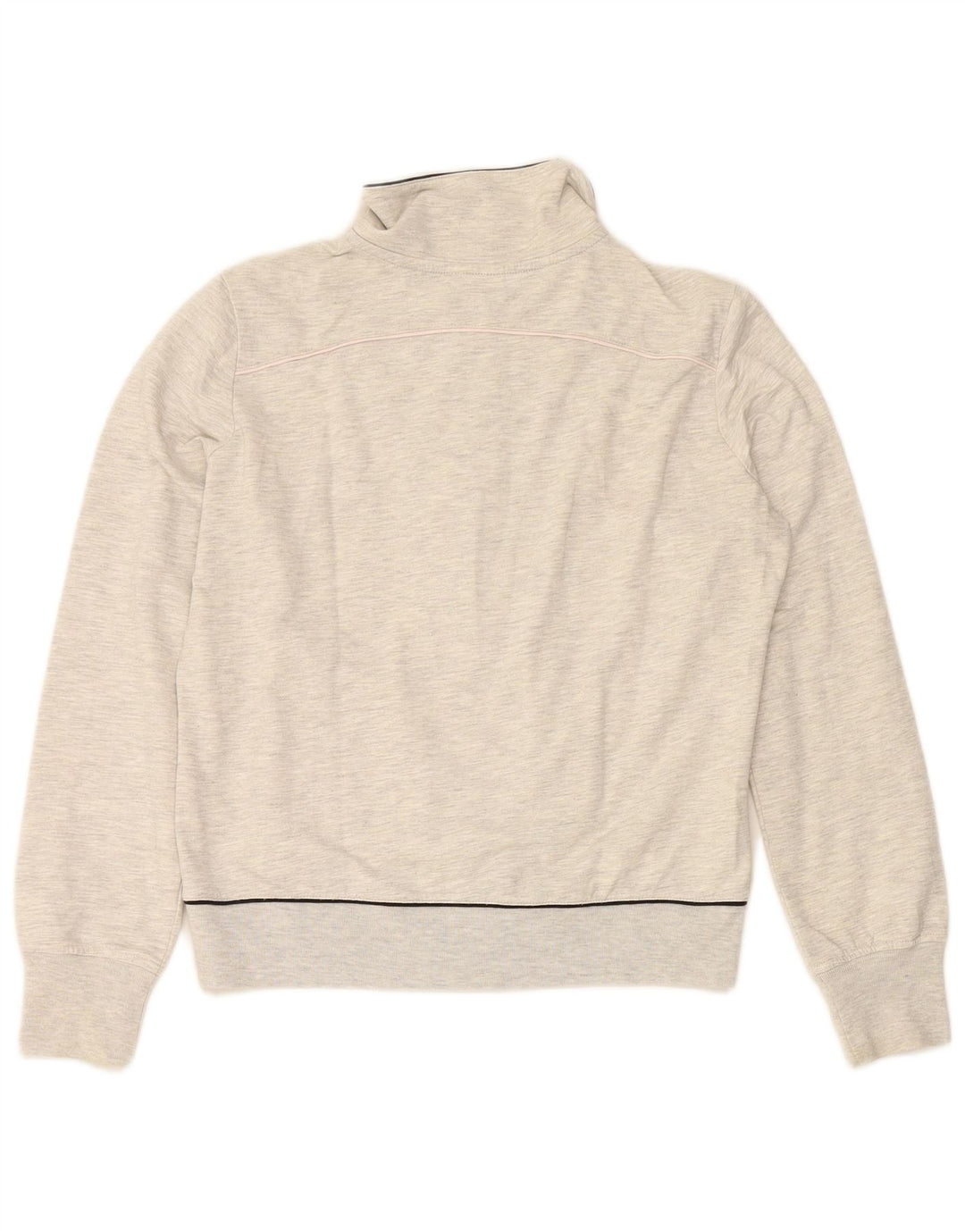 CHAMPION Giacca corta da tuta da donna UK 14 Grande cotone chiazzato grigio