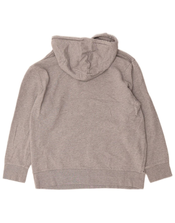 Maglione con cappuccio grafico da donna Levi's UK 16 grande cotone chiazzato grigio
