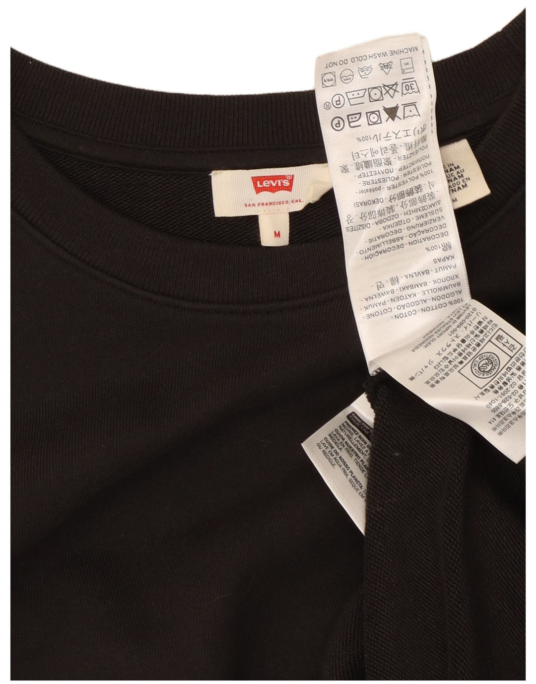 Felpa da donna Levi's Jumper UK 14 cotone nero medio