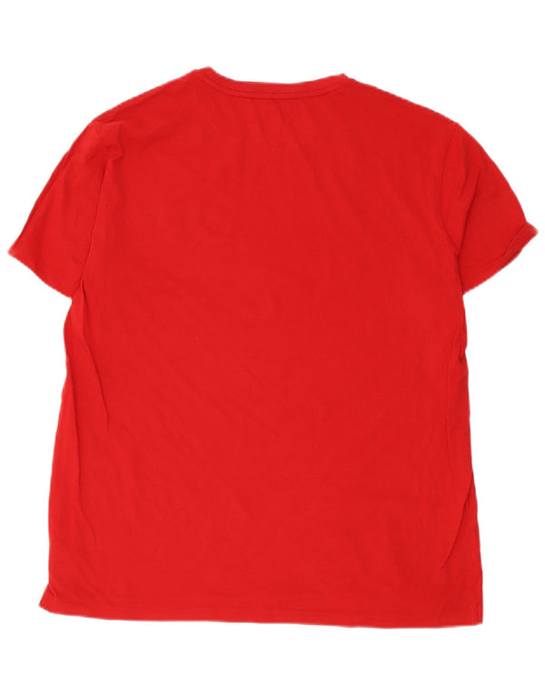 Polo Ralph Lauren T-shirt da uomo Top grande in cotone rosso