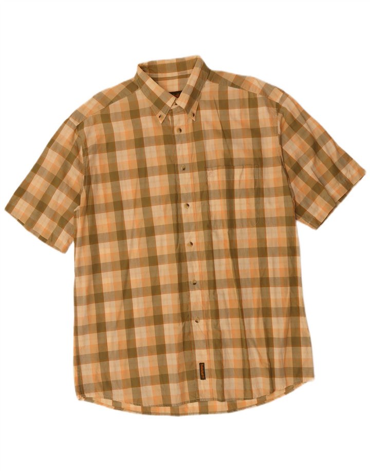 TIMBERLAND Camicia da uomo in cotone a quadri kaki medio