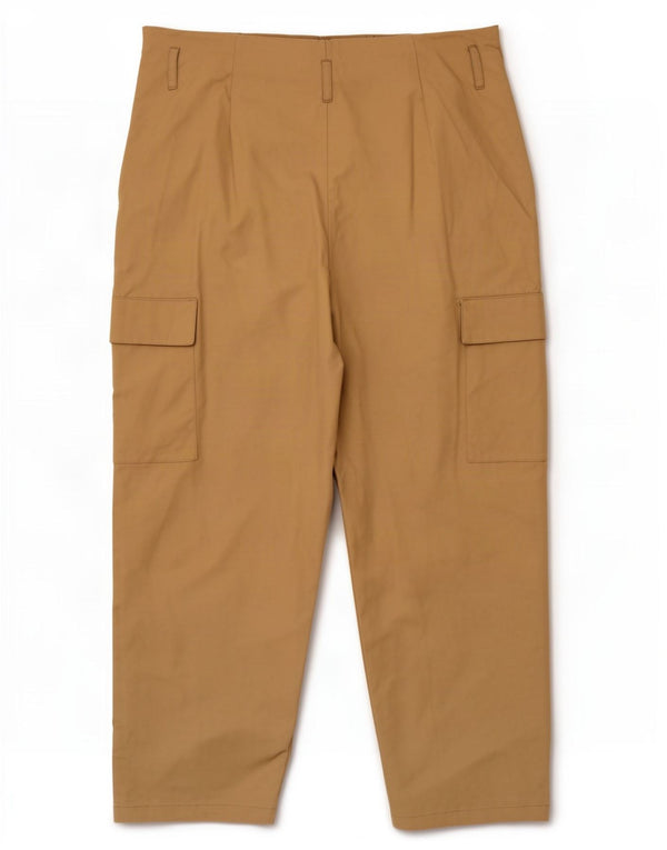 Pantaloni cargo a vita alta da donna Zara XL W32 L26 cotone beige